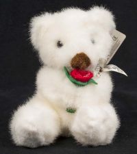 Russ Berrie Creampuff Teddy Bear White Plush Lovey